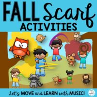 Fall Scarf Activities for Preschool, Music Class, P.E. Movement Activities