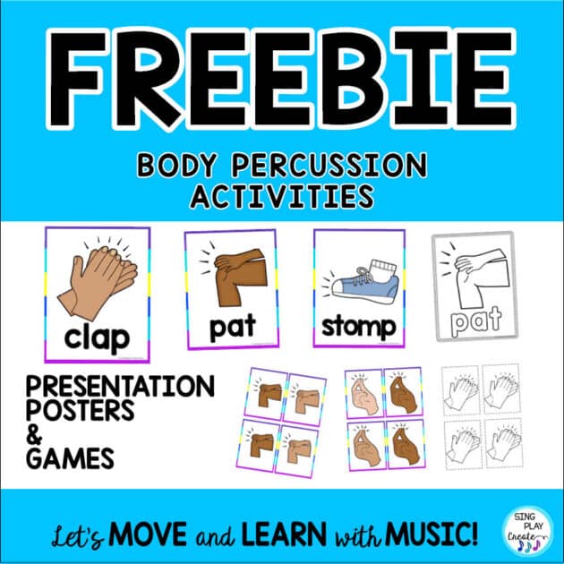 Free Body Percussion Cards from Sing Play Create