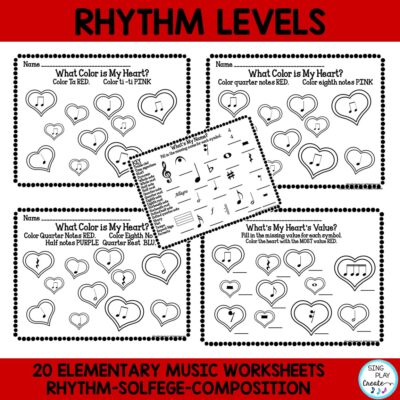 February Music Composition and Notation Worksheets - Image 2