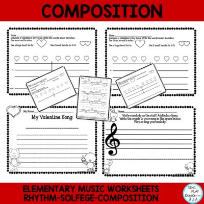 February Music Composition and Notation Worksheets - Image 4