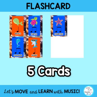 Rhythm Flash Cards, Posters, Games: {Quarter, Eighth Notes} Ocean Friends