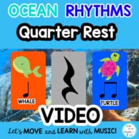 Ocean Rhythm Activities: {Quarter Rest} Play Along Video