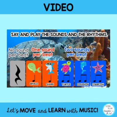 Ocean Rhythm Activities: {Quarter Rest} Play Along Video