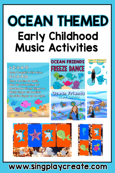 Let's take dive into ocean themed music activities for Preschool through elementary ages. Ocean music activities to teach beat, rhythm, singing, playing instruments.