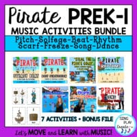 Pirate PreK-K-1 Music Lesson and Movement Activity Bundle