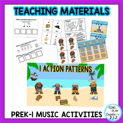 Pirate PreK-K-1 Music Lesson and Movement Activity Bundle