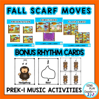 Fall PREK-K-1 Music Lessons, Songs, Activities & Printables Bundle