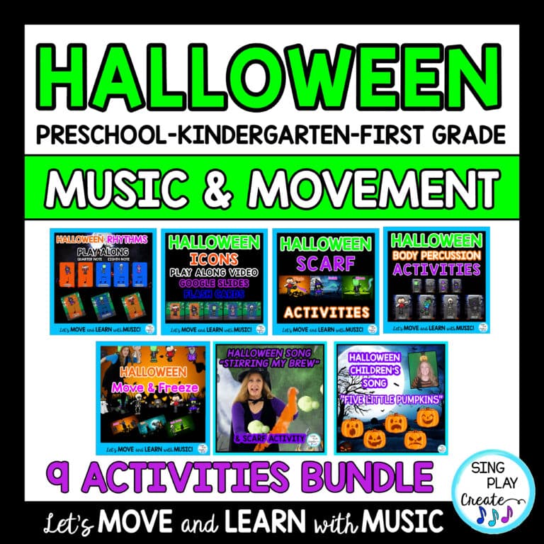 Kindergarten Halloween Music Lesson Bundle