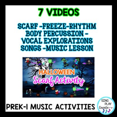 Halloween Preschool, K-1 Music Lesson and Movement Activities Bundle