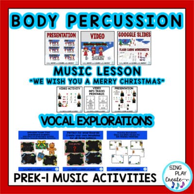 Holiday Preschool, Kindergarten Music Lesson and Movement Activity Bundle