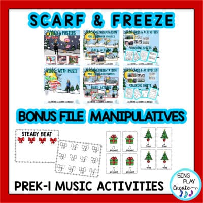 Holiday Preschool, Kindergarten Music Lesson and Movement Activity Bundle