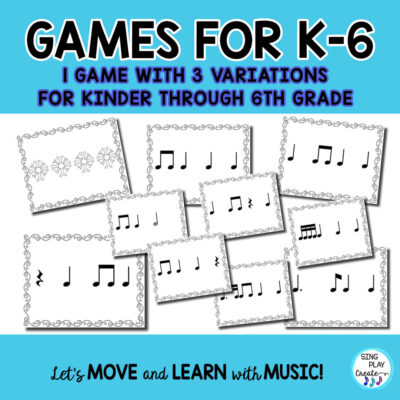 Winter Rhythm Game "Toss The Snowballs" Rhythms K-6 Levels