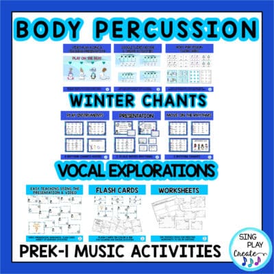 Winter Preschool, K-1 Music Lesson and Movement Activity Bundle