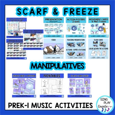 Winter Preschool, K-1 Music Lesson and Movement Activity Bundle