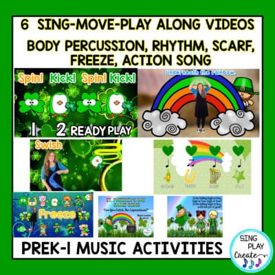 St. Patrick's Day PREK-1 Music Lesson and Movement Activity Bundle