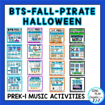 Preschool, K-1 Music Lesson and Movement Activity Bundle: Entire Year