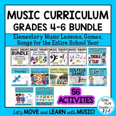 Elementary Music Curriculum Grades 4-6: Lessons, Songs, Activities