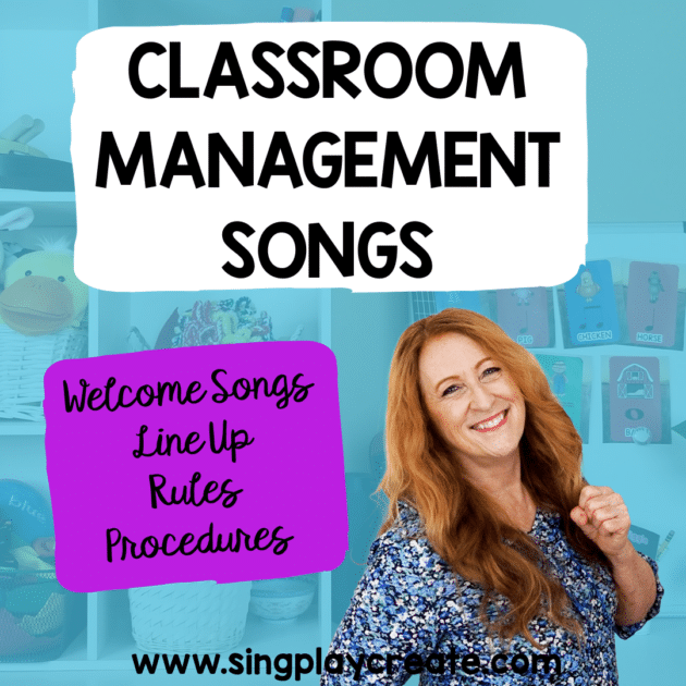 Every teacher needs classroom management songs and chants to help their students learn the rules, procedures and welcome each other to class. 
In this blog post you’ll find classroom management songs and chants to help your students learn to line up, sing hello to each other, stand up quietly, sit down quietly, put their work away, follow the rules, follow the leader and to take a calm down break.
LEARN MORE AT SING PLAY CREATE