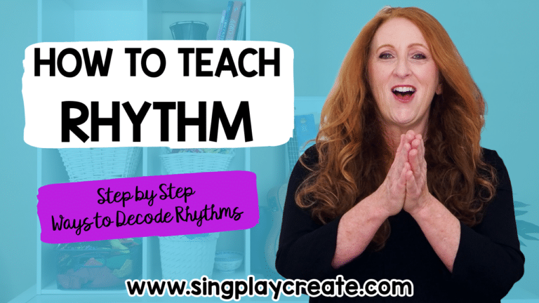 Fun ways to Decode Rhythms for Elementary Music Class Do you find teaching rhythm challenging? I'm sharing some step by step how to teach rhythm activities in this post by SING PLAY CREATE