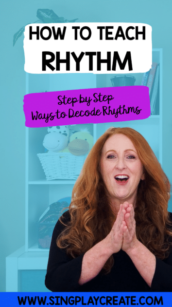 Fun ways to Decode Rhythms for Elementary Music Class Teachers, Music Teachers, Music Class by Sing Play Create  Teaching rhythm can be fun!  Learn how to use a variety of activities and games for your students to learn to decode rhythms. LEARN MORE