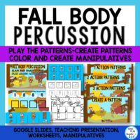 Fall Body Percussion Music Lesson, Music Activity