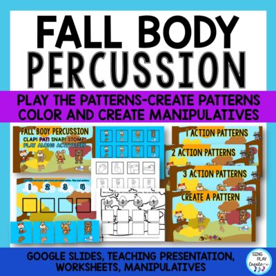 Fall Body Percussion Music Lesson, Music Activity