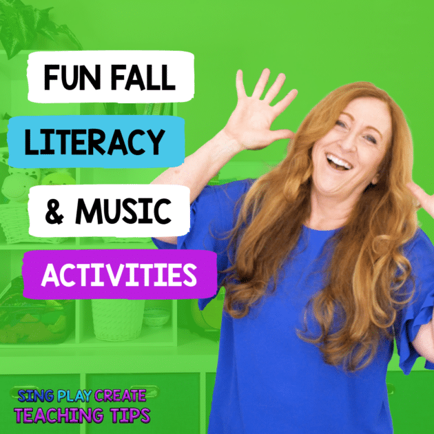 I’m sharing how to incorporate music and movement into your fall literacy learning activities. 
GET THE FREE SONGS and LESSONS TODAY!