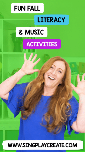 I’m sharing how to incorporate music and movement into your fall literacy learning activities. 
GET THE FREE SONGS and LESSONS TODAY!