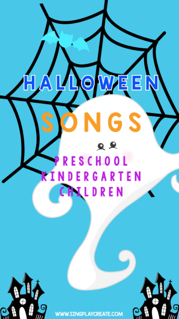 Halloween songs and poems for children in preschool, kindergarten and even toddlers.  Singing and moving to music will help children grow and develop in many different ways including physical and reading and creativity.

The Halloween songs and poems can be found on our website, TPT and you can listen to them on SPOTIFY, APPLE, AMAZON and all your Favorite MUSIC channels. SING PLAY CREATE 
LEARN MORE