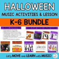 Halloween Music Activities Bundle: Songs, Chants, Games, Movement K-6