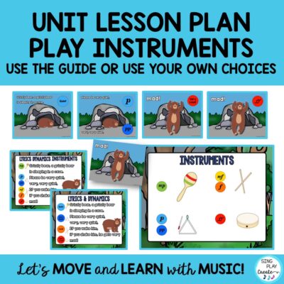 Music Lesson: Loud/Soft Dynamics "Grizzly Bear" Song Kindergarten, First Grade