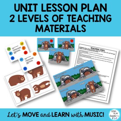 Music Lesson: Loud/Soft Dynamics "Grizzly Bear" Song Kindergarten, First Grade