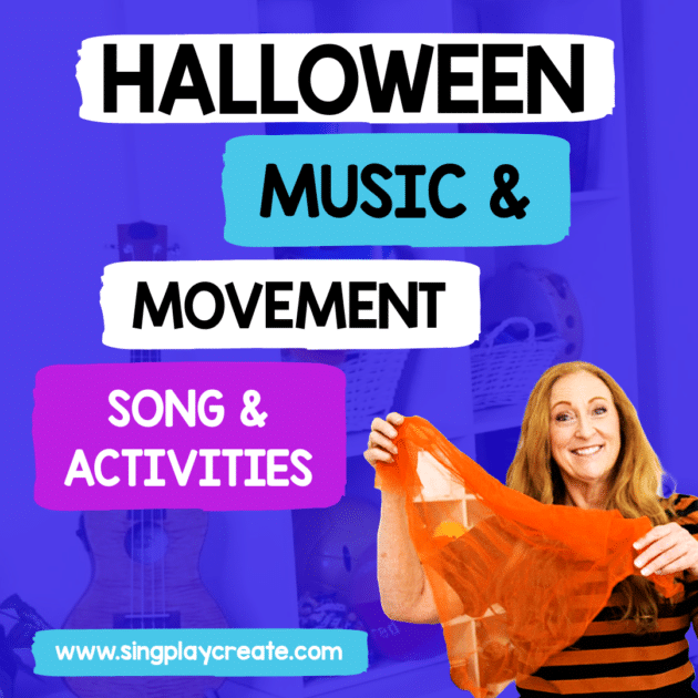 Halloween means it's time for scarf music and movement activities. ""Halloween is Coming Soon"" music lesson with Dynamics, Mood and Scarf movement tutorial.
This is a teaching tutorial meant for music teachers and parents and caregivers to learn the song, music teaching ideas and scarf movement actions to use in their preschool, home and school activities. 
These activities support the National Music Education Standards and are intended to be tutorials for teachers.
Here’s some ideas on how to turn this song into a complete music lesson.