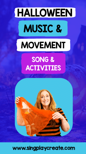 Halloween Song Music and Movement Activities for "Halloween is Coming Soon"  a children's Halloween Song.
Halloween means it's time for scarf music and movement activities. "Halloween is Coming Soon" music lesson with Dynamics, Mood and Scarf movement tutorial.
This is a teaching tutorial meant for music teachers and parents and caregivers to learn the song, music teaching ideas and scarf movement actions to use in their preschool, home and school activities.