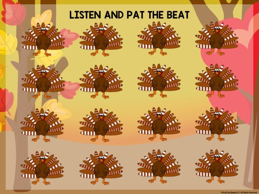 FIVE FAT TURKEY’S ARE WE Music Lesson and Activities by Sing Play Create