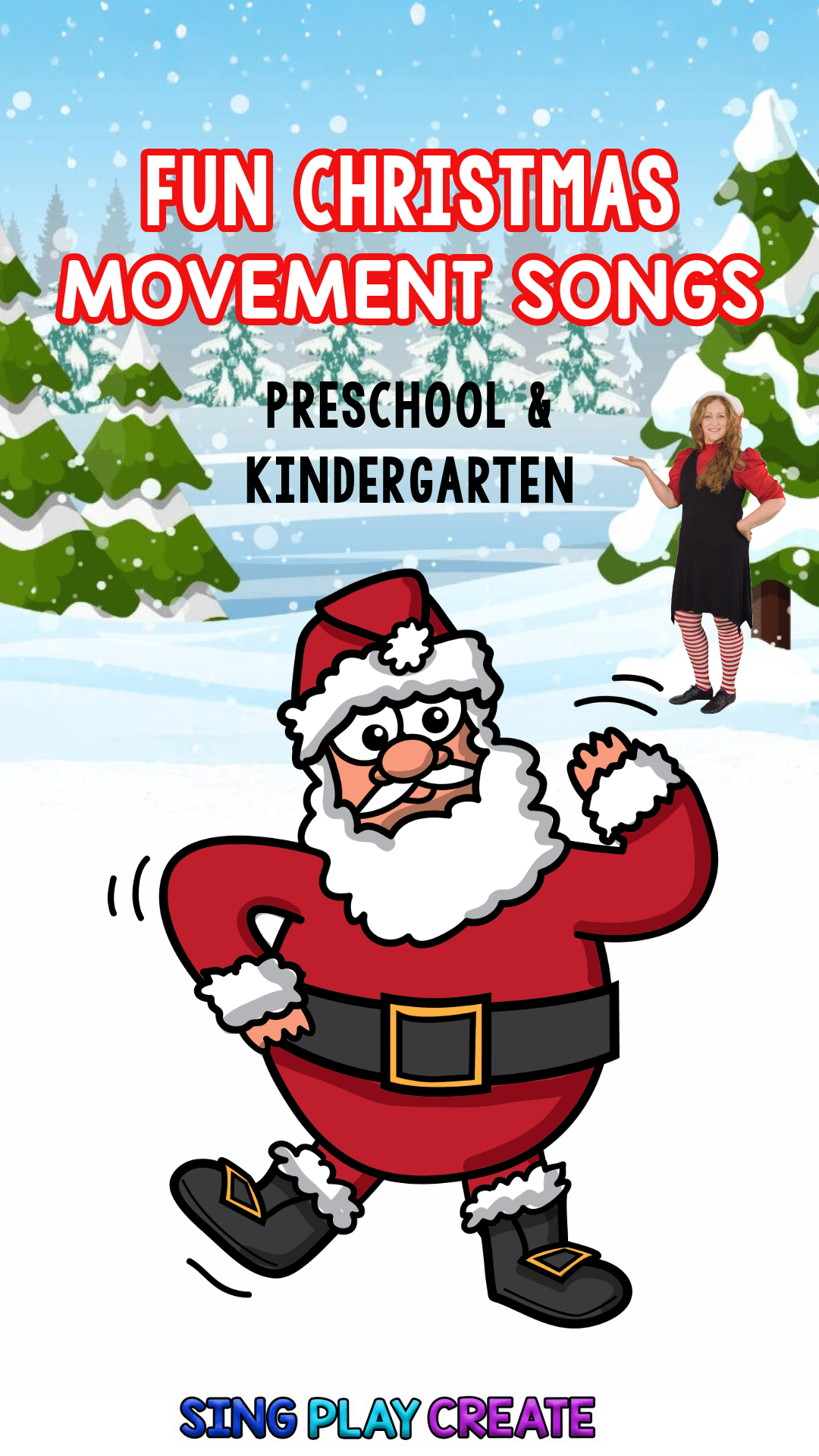 FUN CHRISTMAS MOVEMENT SONGS FOR PRESCHOOL AND KINDERGARTEN CHILDREN.
FUN ACTION SONGS for children at home or at school.
Sing Play Create