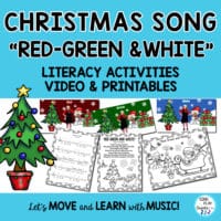 christmas-song-red-green-and-white-literacy-movement-activities