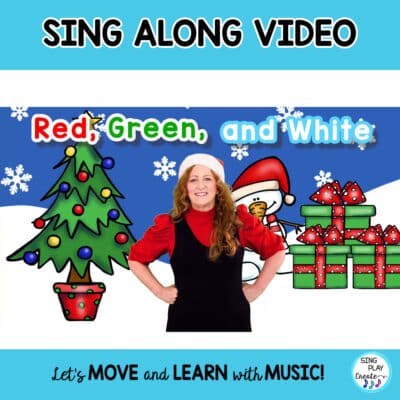 Christmas song "Red, Green and White" is an easy to learn song for children to sing and move to learn the colors of Christmas. Sung to the tune of "Three Blind Mice" makes it easy to learn the lyrics in this version. Sing in circle time, circle time, Kindergarten carpet time, music performance.