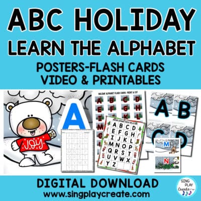 Holiday Alphabet Letter Activities: Read-Say-Trace, Matching Letter Recognition