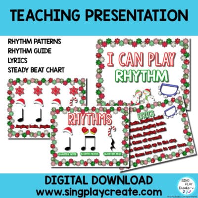 Holiday Instrument Play Along Song: "Jingling Bells" rhythm Music Activity