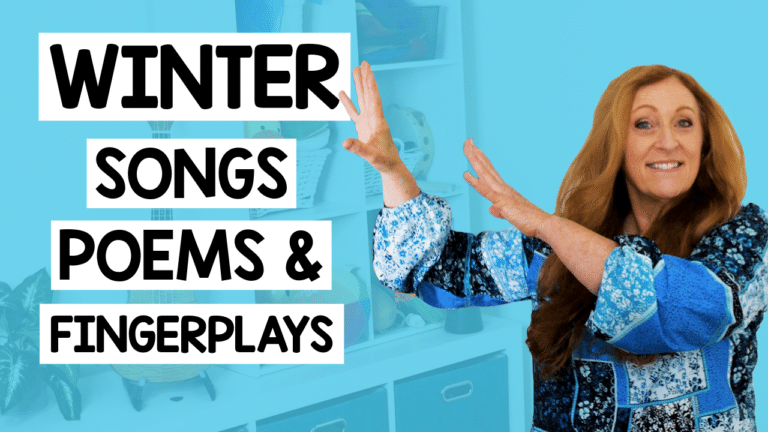 10 winter action songs, poems and fingerplays you can use with young children. Incorporate movement, music and literacy in all of your learning activities for whole child development. Children love to sing and move to these easy to learn action songs, poems and fingerplays set to familiar tunes. Read this post to learn the songs and actions.