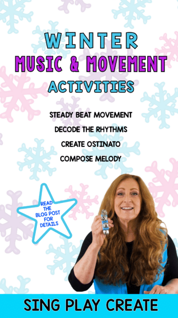 WINTER MUSIC AND MOVEMENT ACTIVITY FOR K-4 MUSIC CLASS
Here's a quick and easy winter music and movement activity for K-4 music class. You can scaffold the activities for different grade levels using movement, instruments, creating rhythm and composing activities. Music  and movement activity ideas for the elementary music teacher. SING PLAY CREATE