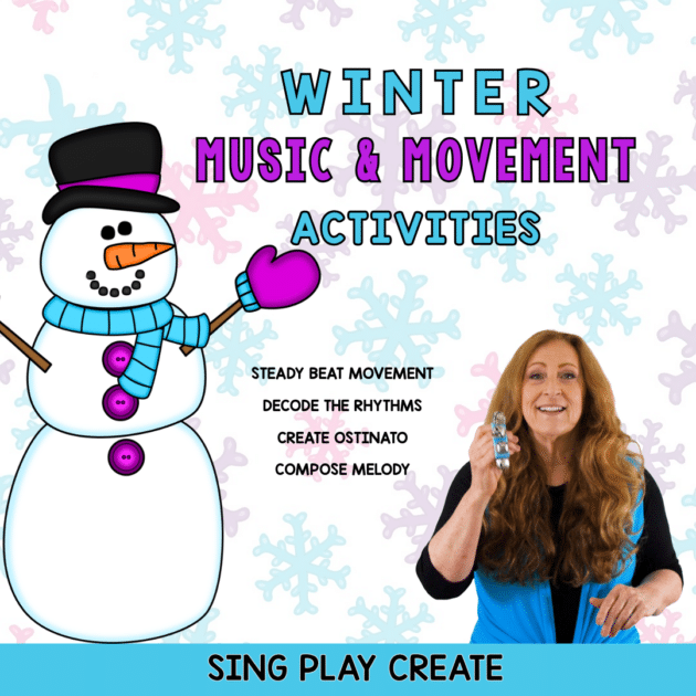 WINTER MUSIC AND MOVEMENT ACTIVITY FOR K-4 MUSIC CLASS
Here's a quick and easy winter music and movement activity for K-4 music class. You can scaffold the activities for different grade levels using movement, instruments, creating rhythm and composing activities. Music and movement activity ideas for the elementary music teacher.  SING PLAY CREATE