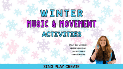 Winter Music and Movement Activity for K-4 Music Class Here's a quick and easy winter music and movement activity for K-4 music class. You can scaffold the activities for different grade levels using movement, instruments, creating rhythm and composing activities.