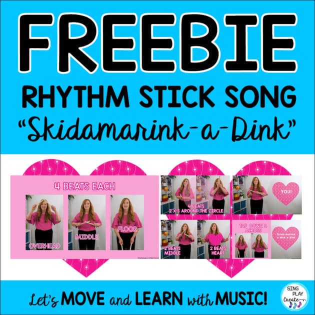 FREE RHYTHM STICK ACTIVIITY for "SKIDAMARINK A DINK" by Sing Play Create