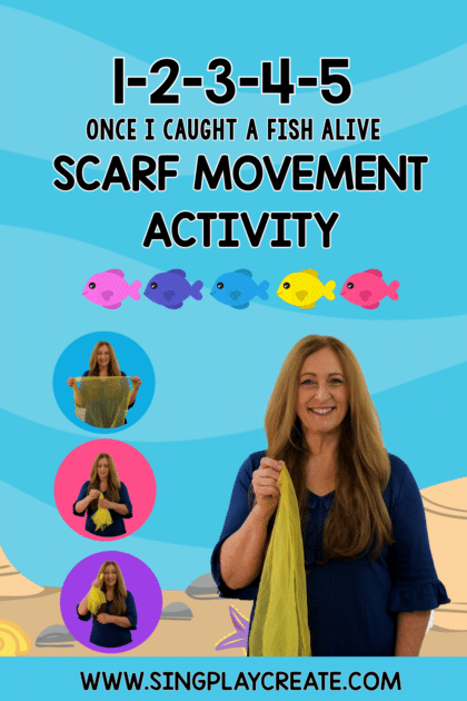 Here's a scarf movement activity tutorial for "12345 Once I Caught a Fish Alive" scarf song.  Learn how to teach this complete music lesson activity in your classroom. Learn Today