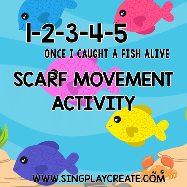 Here's a scarf movement activity tutorial for "12345 Once I Caught a Fish Alive" scarf song.  Learn how to teach this complete music lesson activity in your classroom. Learn Today